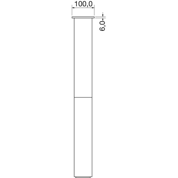 Tischkufe X-Form 80×20 mm, B 700, H 720 mm