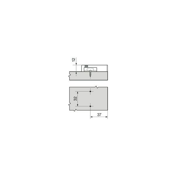 BLUM BLUMOTION Kreuzadapterplatte, Schrauben, Kunststoff platingrau RAL 7036