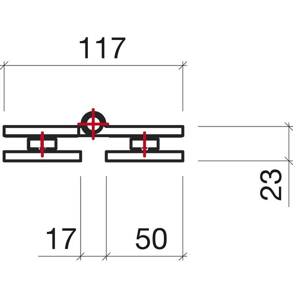 Saunaglastürband eckig, Glas – Glas
