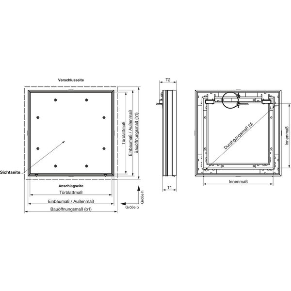 UPMANN Revisionsklappe Vario-Star, Wandeinbau, Aluminium