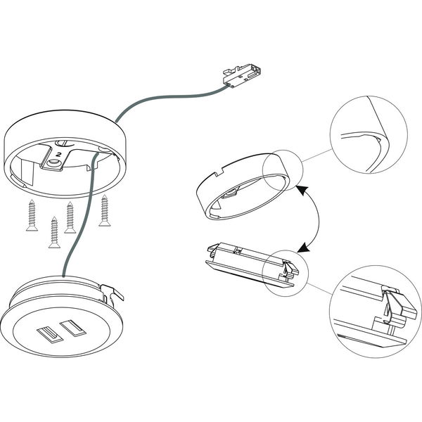 DOMUS LINE Aufbauring zu USB-Charger Subby