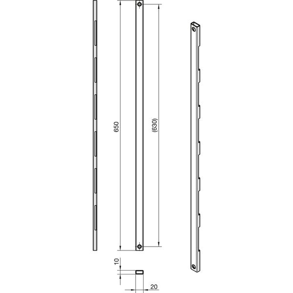 VS ADD DOOR Rasterprofil 650 mm Lavagrau