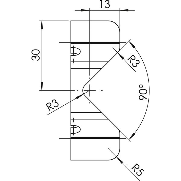 V-Leiste Breite 60mm Nuttiefe 16mm, Stahl verzinkt