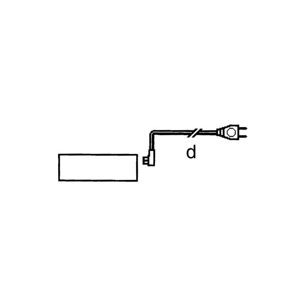 Zuleitung 2000, L 2000 mm, mit Eurostecker und Winkel-Anschlussstecker