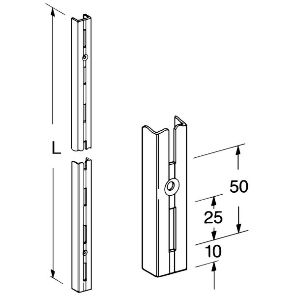 ELEMENT SYSTEM Classic Wandschiene einreihig 10000