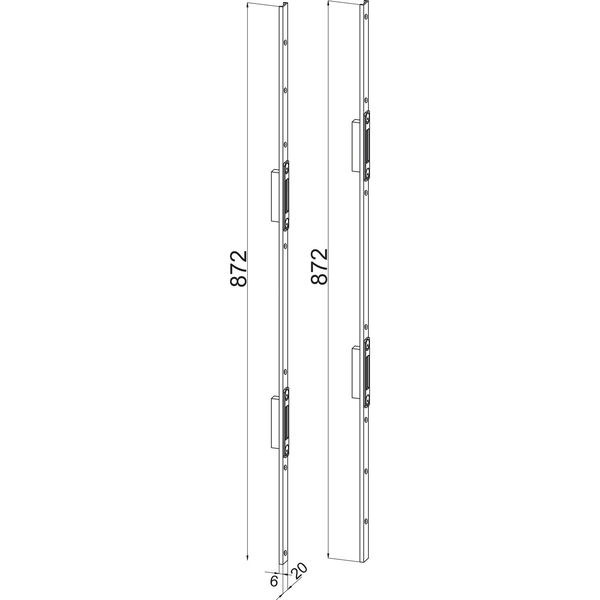 WINKHAUS Rahmenteil für Euronut, Falzluft 11 mm (Schließblech)