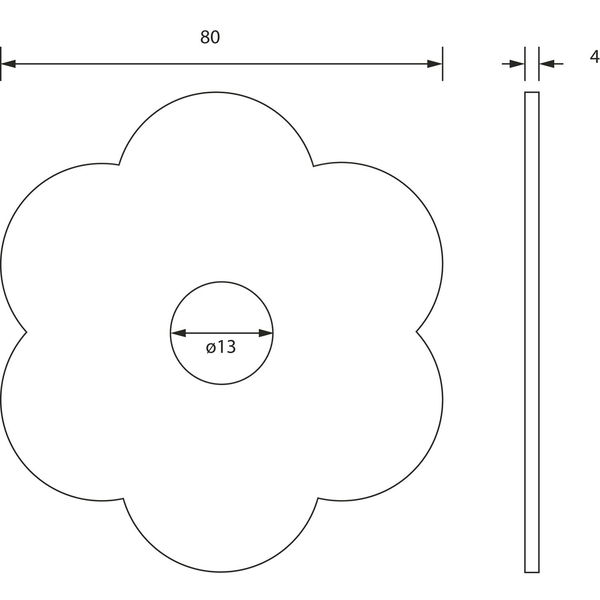 Zierrosette (Pfettenscheibe) rund “B”