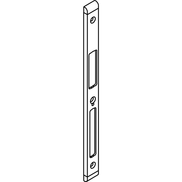 Schließblech GU-Secury z. Aufschrauben, Falz 11/18 mm, verzinkt silber