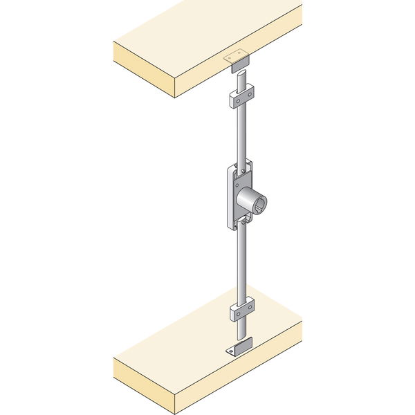 HETTICH Zylinder-Schubstangenschloss Z23, Prestige 2000