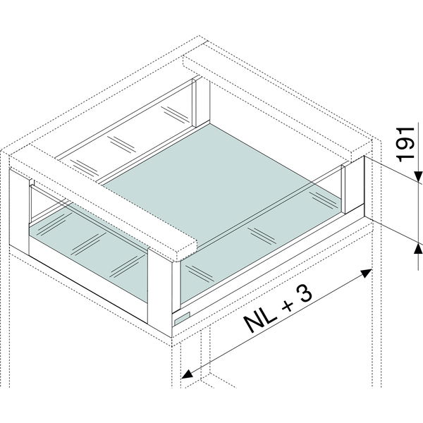 BLUM LEGRABOX free Beschlägegarnitur Zargenhöhe C, TIP-ON