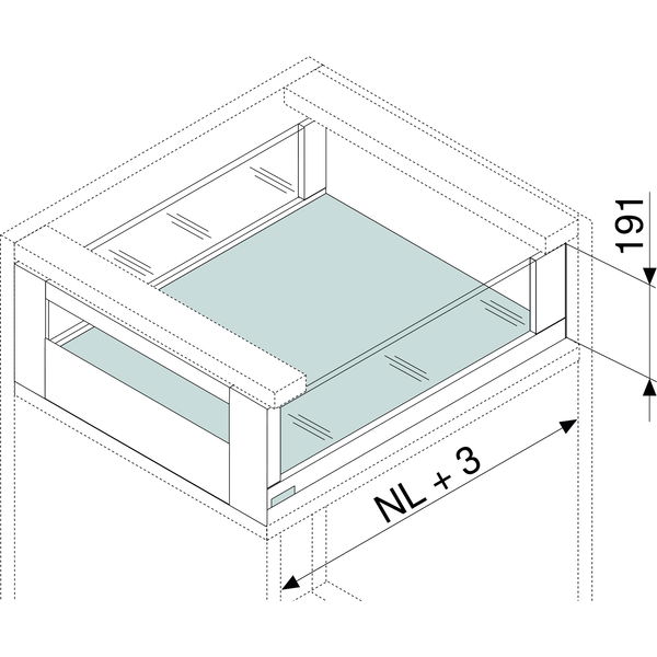 BLUM LEGRABOX free Beschlägegarnitur Zargenhöhe C, TIP-ON