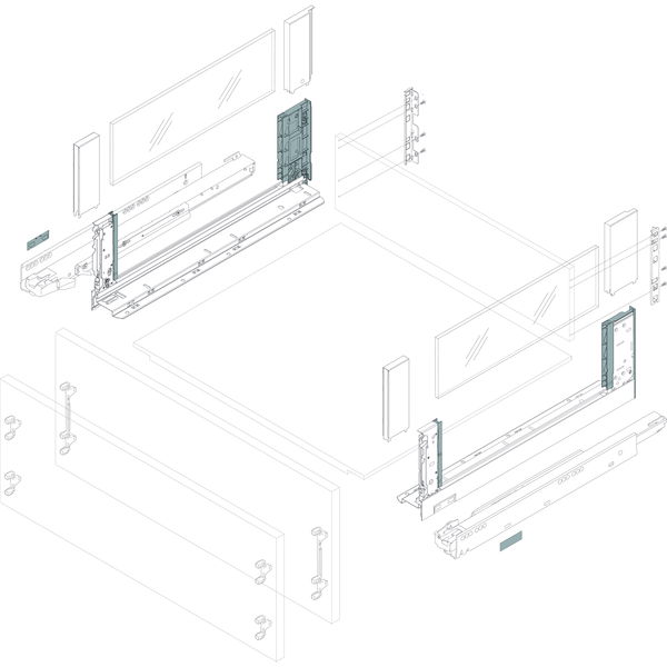 BLUM LEGRABOX free Beschlägegarnitur Zargenhöhe C, TIP-ON