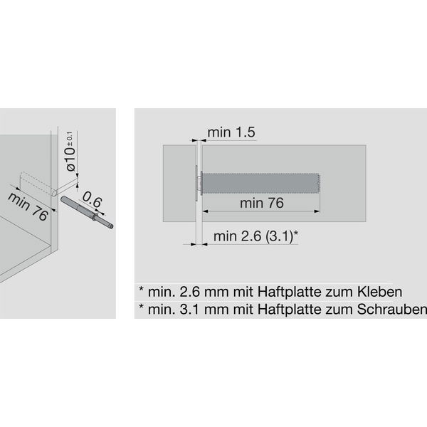 BLUM TIP-ON 956A Langversion mit Magnet