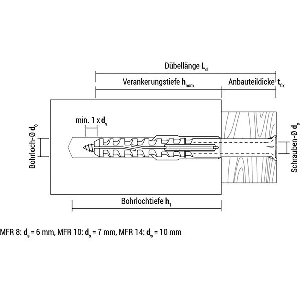 CELO Multifunktionsrahmendübel MFR SB  10×135 mit Sechskantschraube verzinkt