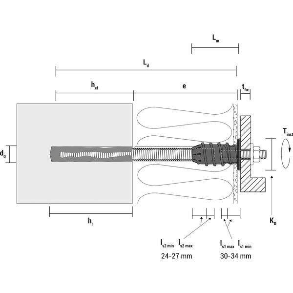 Celo Resitherm Gewindestangen M16 Länge 385mm mit Anschlussgewinde M12x70mm, Edelstahl A4 – 2er Set