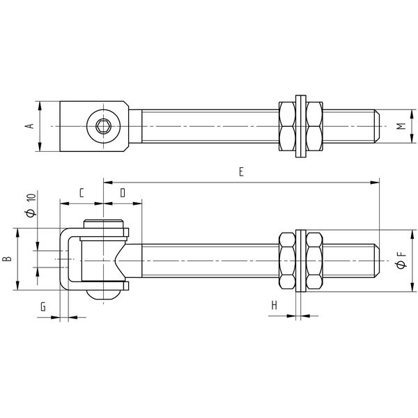 Anschweißtorband lang Edelstahl V2A