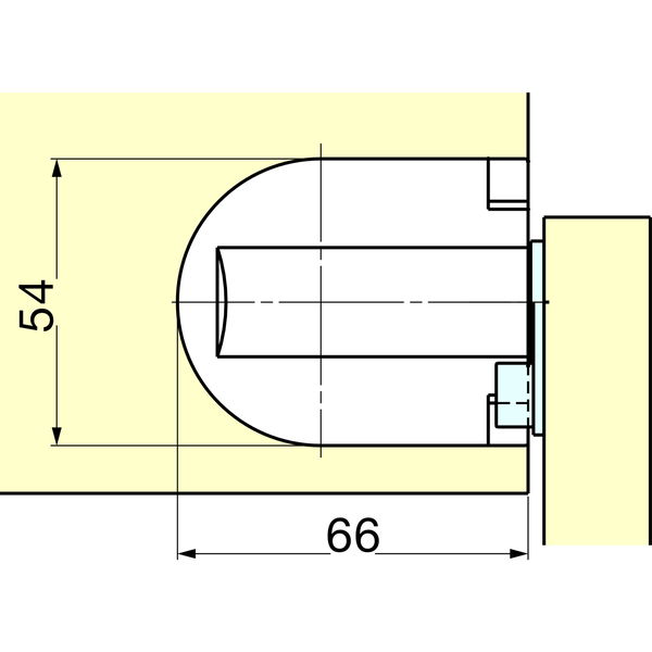 LAMP® Deckelscharnier HG-JHM20-80 groß; Aluminium/Kunststoff schwarz