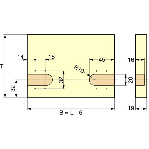 LAMP Deckelscharnier „klein“ mit integrierter Dämpfung