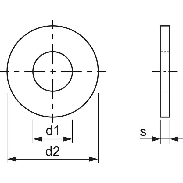 Holzbauscheibe für Holzkonstruktionen ISO 7094, Edelstahl A2