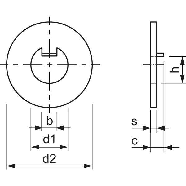 DIN462 38 mm verzinkt Sicherungsblech für Nutmuttern DIN1804