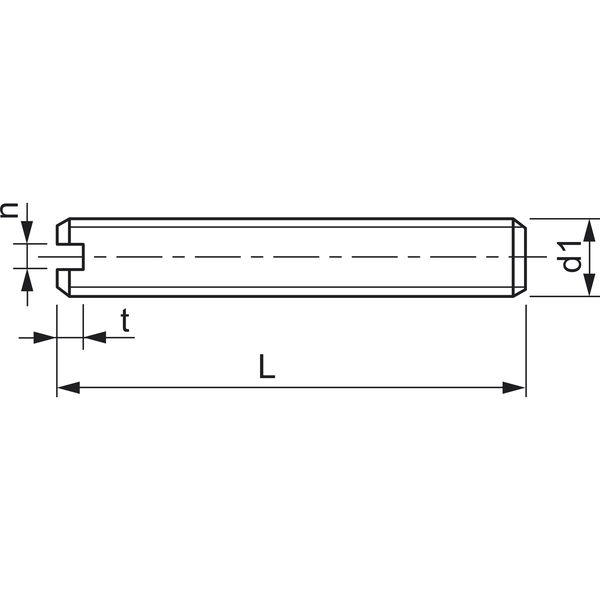 ISO4766 14H M 8x 60 verzinkt Gewindestift mit Schlitz und Kegelkuppe (DIN551)