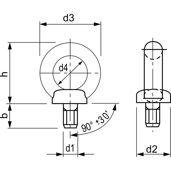 Ringschraube DIN 580 – C15E Stahl blank mit CE Kennzeichen