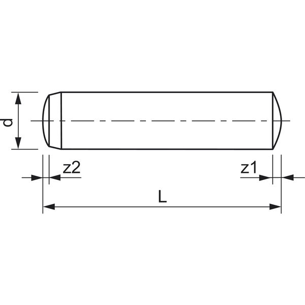 Zylinderstift gehärtet DIN 6325, Stahl blank