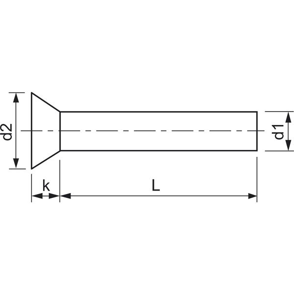 Senkniet DIN 661 – Aluminium blank