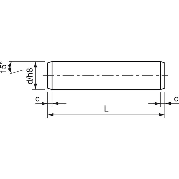 Zylinderstift ISO 2338 Tol.h8 – Edelstahl A1