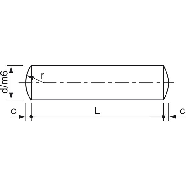 Zylinderstift DIN 7 Tol.m6 – Edelstahl A1