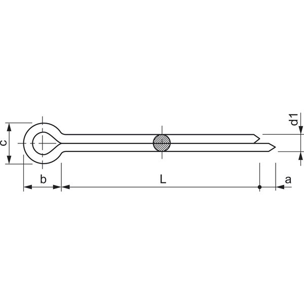 Splint ISO1234 / DIN 94 – Stahl verzinkt-blau