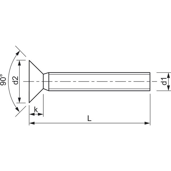 Senkschraube ~ISO 7046-1/DIN 965A – Pz-KS – 4.8, Stahl verzinkt blau