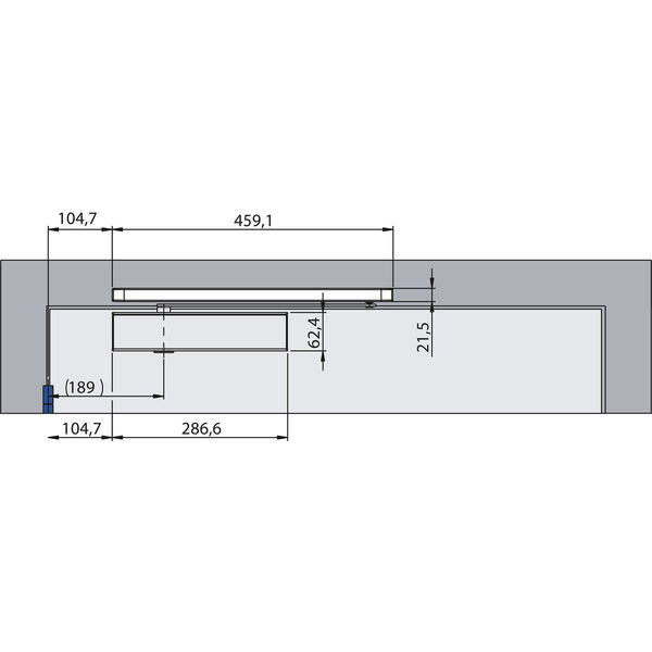 Eco Gleitschiene GS-H passend zu Türschließer TS 61 – Schiene, silber