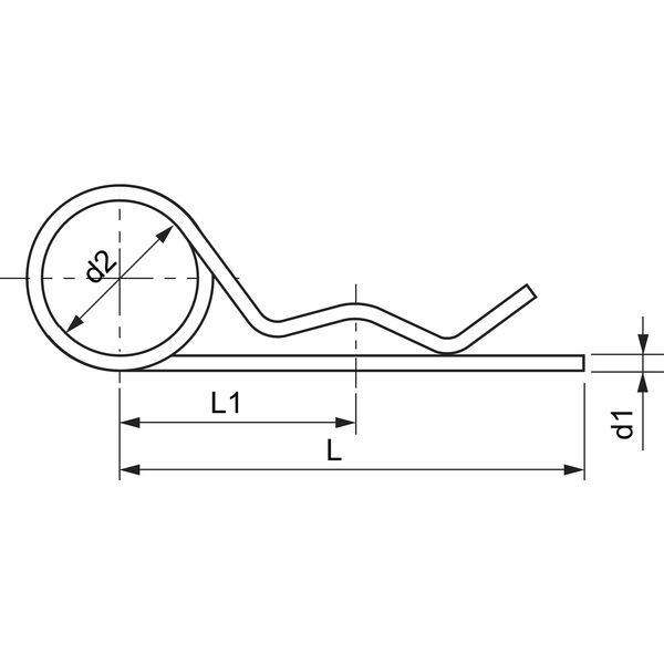 Federstecker doppelt – Stahl verzinkt-blau