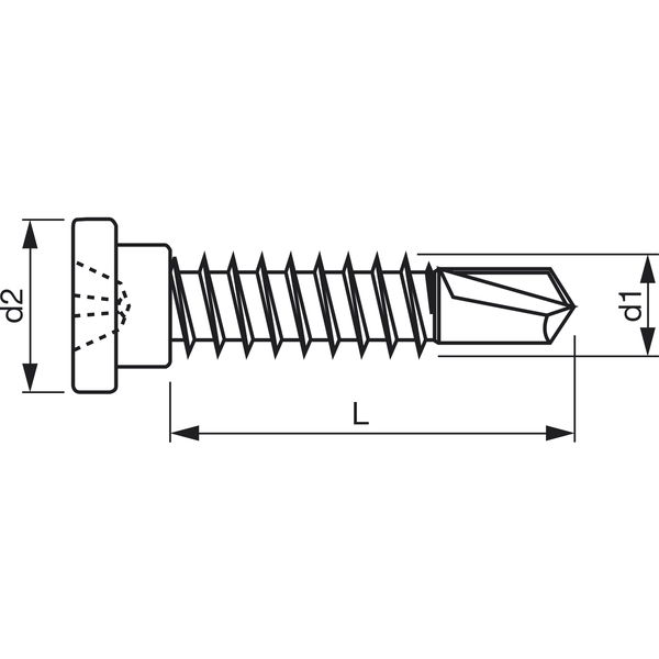 SFS Tragehilfe Schraube mit Bohrspitze 6×20 – Stahl verzinkt-blau