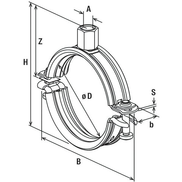 FISCHER FRS-L Rohrschelle zweiteilig