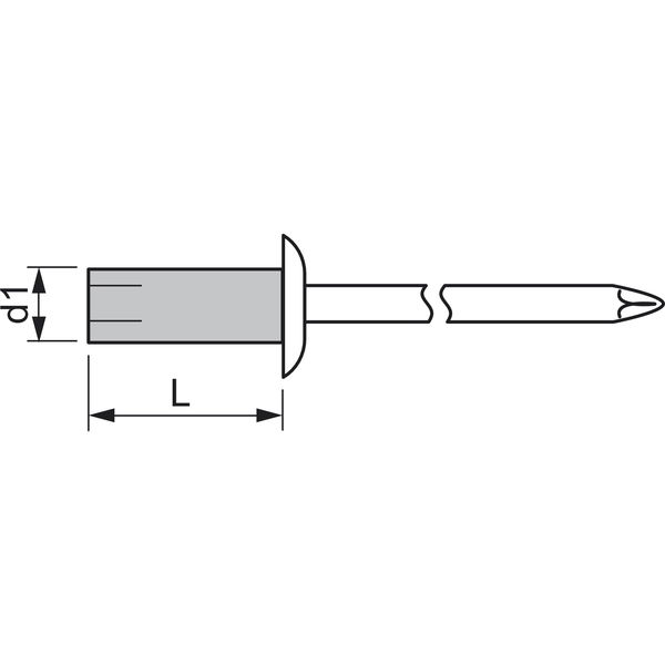 GESIPA Spreizniet Flachrundkopf – Aluminium/Stahl