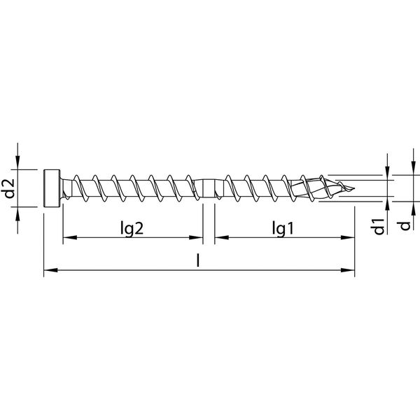 HECO Topix plus CC Holzbauschrauben Zylinderkopf T-Drive – Stahl verzinkt-blau