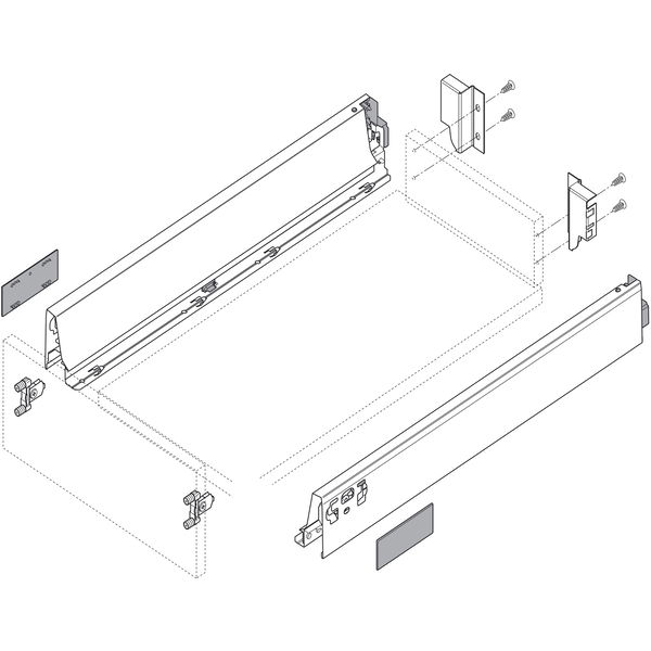 BLUM TANDEMBOX antaro Beschlägegarnitur Zargenhöhe N – TIP-ON BLUMOTION