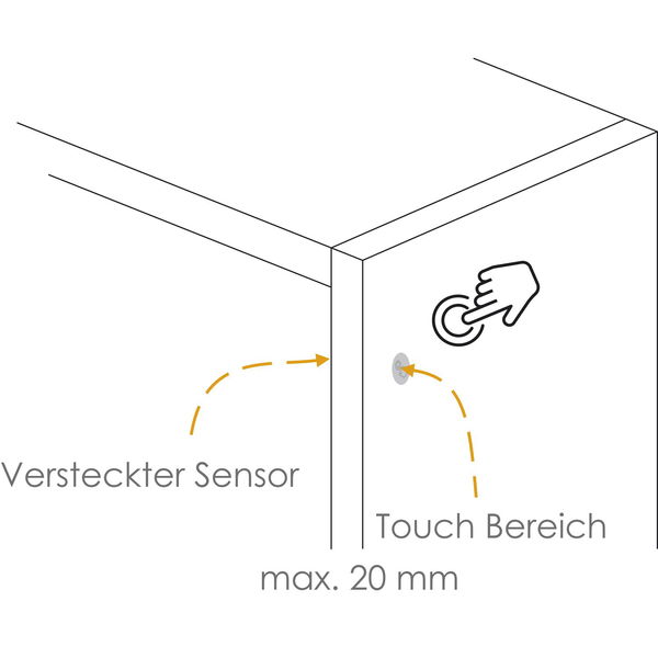 Siro Touch Lichtschalter kapazitativ SL-NBS Touch50 Lichtschalter mit Touch zum Schalten & Dimmen