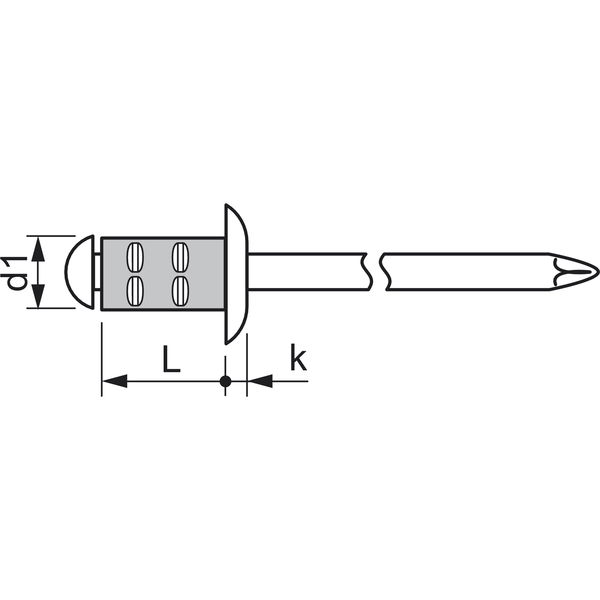 Mehrbereichsniet Großflachkopf – Aluminium/Edelstahl A2