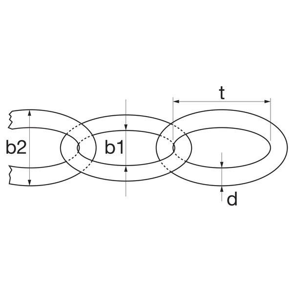 Ovalkette verzinkt 3 mm Nutzlast max. 50 kg