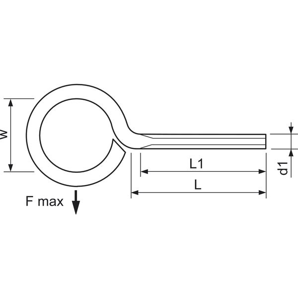 Ringschraube mit metrischem Gewinde, Edelstahl A2