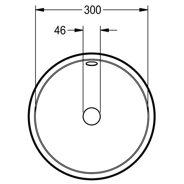 FRANKE 2D-Waschtisch Rondo 300, Edelstahl