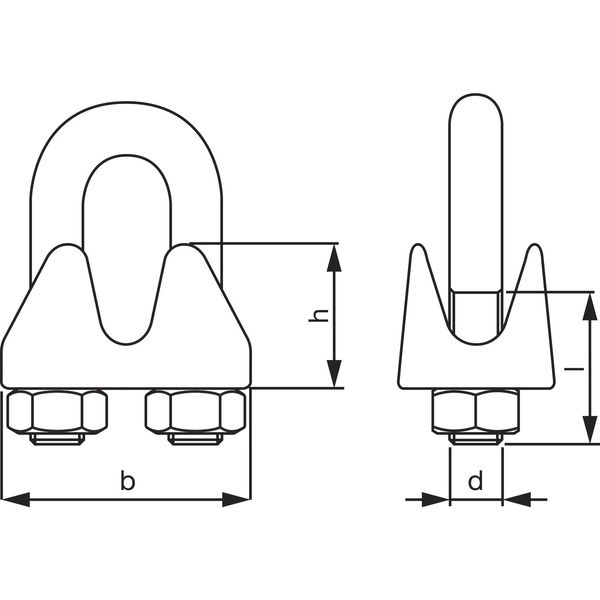 Drahtseilklemmen ~DIN 741 – Edelstahl A4