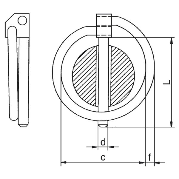 Klappstecker ähnl. DIN 11023 – Stahl verzinkt