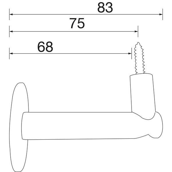 MARCHESI Handlaufträger Rosetten ø 50 mm, Wandabstand 75 mm