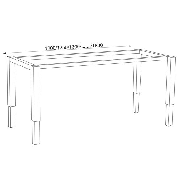 Sitz-Steh-Tischgestell 4-Leg Strong Traverse