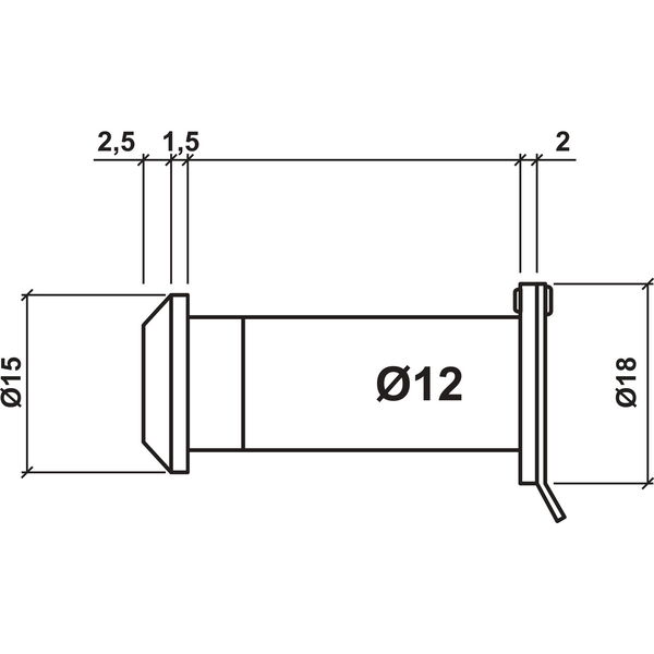 Türgucker ø 12 mm