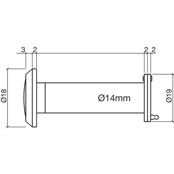 Türgucker ø 14 mm 170°